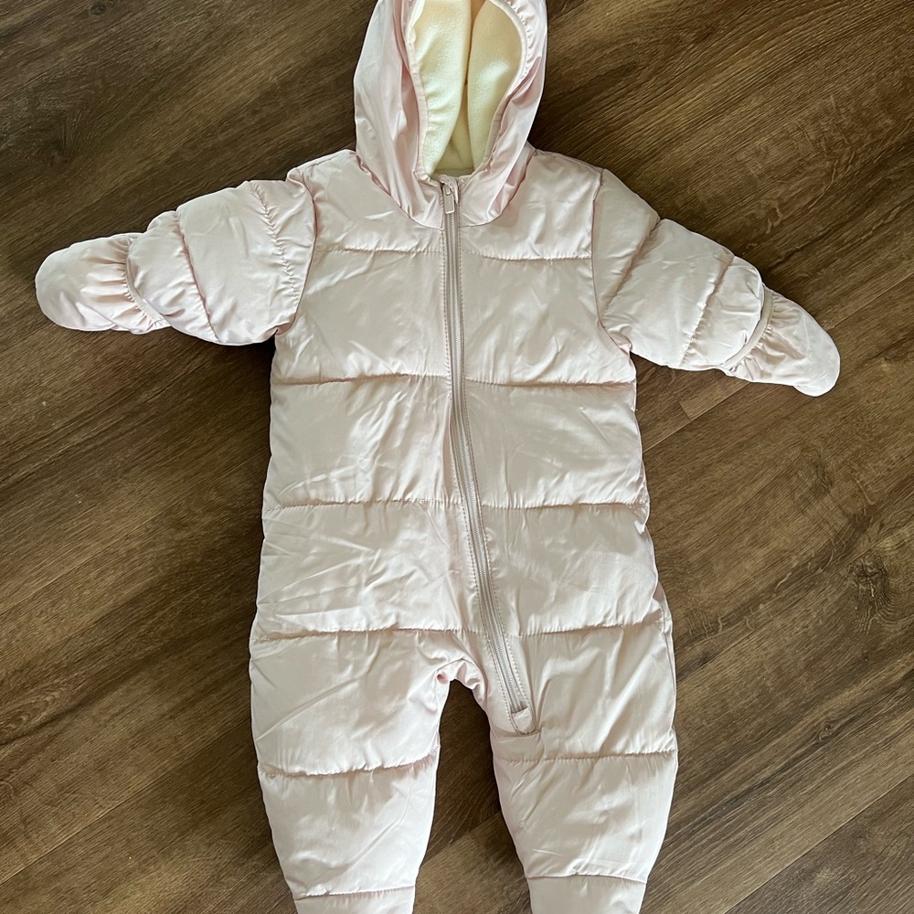 Baby Snow Suit, pale pink
